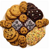Platters - Best Of Both Worlds · 60-830 Calories. An assortment of your favorites! Twelve regular cookies, twelve mini cookie...