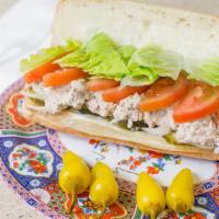 Tuna Sandwich · Tuna salad served on sandwich bread.
