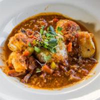 Big Easy Shrimp & Scallops · Jasmine Rice, Spicy Creole Sauce.