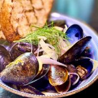 Mussels · Mussels + White Wine + Fennel + Sourdough Bread