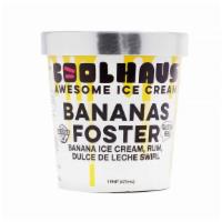 Coolhaus Pint - Bananas Foster · Banana ice cream with butter-y rum dulce de lece reduction swirl