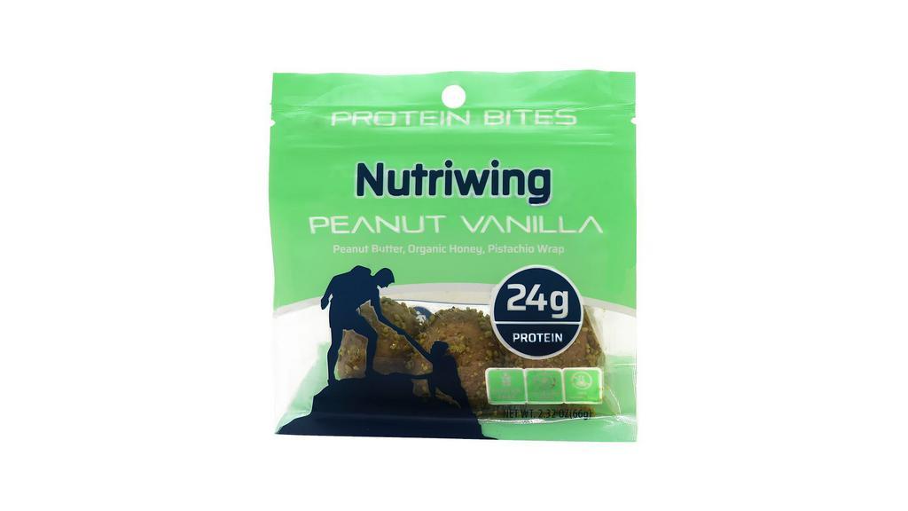 Nutriwing Protein Bites 2.32Oz · 3 deliciously healthy flavored protein snack bites filled with natural goodness. Gluten-free, No Sugar Added, Free of any Preservatives.