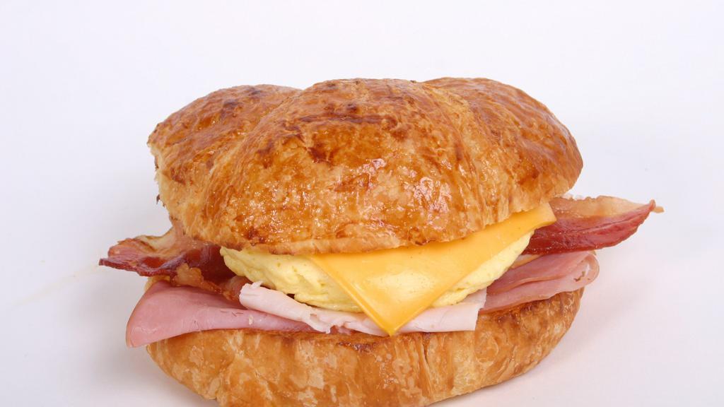 #6. Ham Bacon Egg & Cheese Croissant  · 