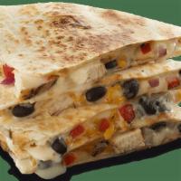 Santa Fe Chicken · grilled chicken, black beans, roasted red pepper & onion, queso blanco, cheddar, a smoked ch...