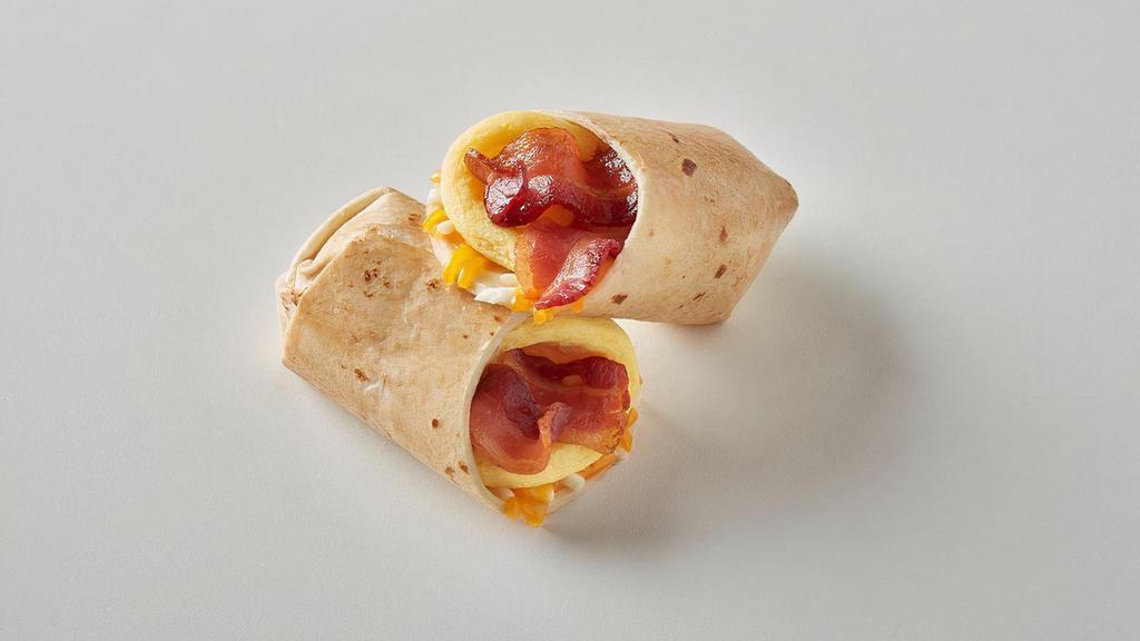 All American Wrap · Eggs, bacon, cheddar & mozzarella.
