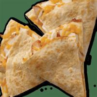 Cheese Quesadilla · mozzarella and cheddar on a pressed flour tortilla. Add chicken for an additional charge.