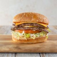 Double Cheeseburger · Double Quarter pounder with Cheese
lettuce, tomato, onion and spread.
