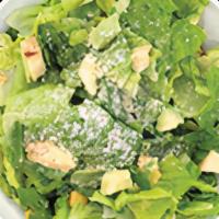 Caesar Salad. · Romaine lettuce, Parmesan cheese, croutons and Caesar dressing.