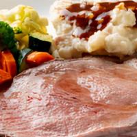 Carved Roast Beef · Our famous premium choice CERTIFIED ANGUS BEEF slow roasted with your choice of side (Served...