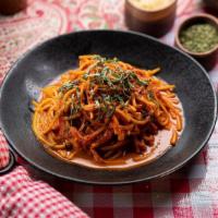 The Classic · al dente spaghetti in our homemade fresh tomato, basil + olive oil sauce.