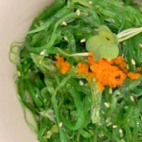 Seaweed Salad · marinated seaweed, sesame oil, sesame seeds.