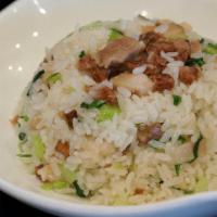 Braised Rice With Green Vegetables & Salted Pork 咸肉菜饭 · 