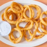 Onion Rings · Breaded daily. Large.