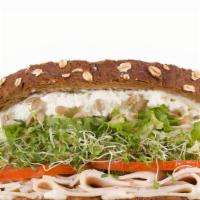 California Delight · Turkey breast, cream cheese, roasted unsalted sunflower seeds on squaw bread.  Includes mayo...