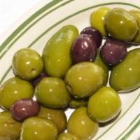 Antipasto · Soppressata, marinated olives.