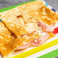 Ham & Cheese Crêpe · Smoked ham and mozzarella cheese.