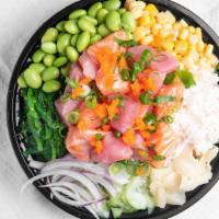 Poke Bowl (Regular) · Two scoops of protein.