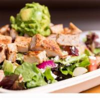 The Bistro · Gluten free. Mixed baby greens, tomato, red onion, avocado, dried cranberries, toasted almon...