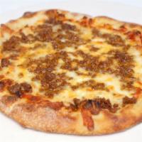 Free Range Bolognese Pizza · Organic pizza sauce, locally sourced mozzarella & free range bolognese sauce