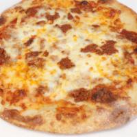 Sausage Pizza · Organic pizza sauce, locally sourced mozzarella, Nitrate free sausage