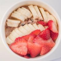 Blueberry Bowl (Regular) · Strawberries, banana, blueberries, almonds, nutella, granola,