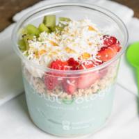 Blue Crush · Popular items. Blend, spirulina, pineapple, banana and vanilla almond milk. Topping, strawbe...