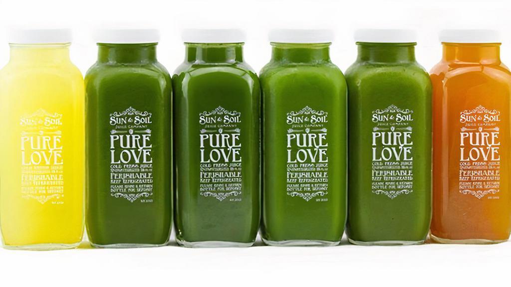 Advanced Juice Cleanse · The Advanced Cleanse has the least amount of sugar compared to our other cleanses. Great for Detoxing!ADVANCED CLEANSE: *Lemon Snap, *Revive'n Romaine, *Field of Greens, *Revive'n Romaine, *Green King & Herbal Remedy Tea. (500 cal) *Organic Ingredients NOTE: BEST pick-up days: WEDNESDAY or SATURDAY. Please give 3-4 days notice if possible.Includes our refundable bottle fee ($2 per glass bottle).