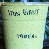 Iron Giant · *Spinach, *Bananas, *Mangos, *Cashews, * Honey, *Almonds, *Cinnamon*ORGANICThis is the Iron ...