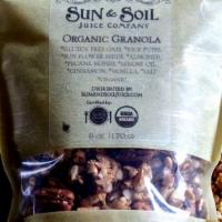 Granola - 8 Oz Granola · Choose between our 8 oz or 1 LB bag of our organic vegan and gluten-free granola, made in ho...