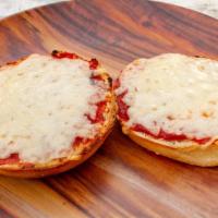 Open Faced Pizza Bagel · Pizza bagel on a bagel of our choice.