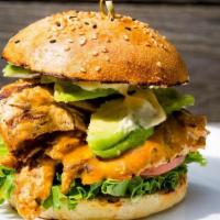 Peri Peri Chicken Burger · Featuring our famous Peri Peri Chicken. Free-range chicken breast dipped in our peri sauce, ...