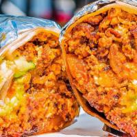Regular Burrito · Choice of meat, rice, beans, and mexican cheese blend.