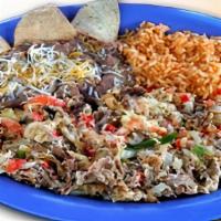 Machaca · Dried spiced meat.