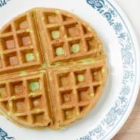Waffle · Waffle made with flours, egg, pandan sauce, coconut milk and many more ingredients. Fresh Do...