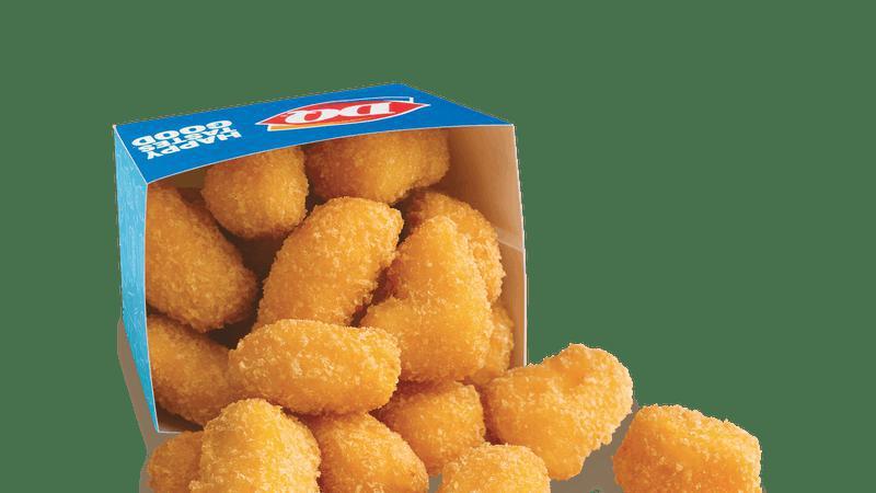 Side Of Cheese Curds · Poppable pieces of cheese, battered and fried until warm, melty, and crisp.
