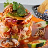 Guero Loco · All seafood, fish and shrimp ceviche in aguachile salsa.