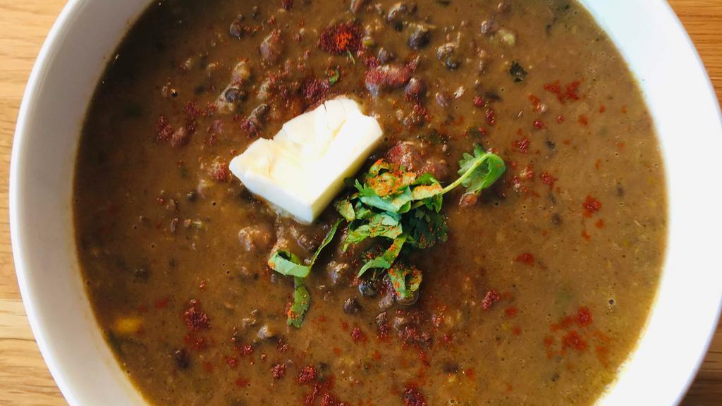 Daal Makhani · Black lentil and red kidney beans cooked with spices.