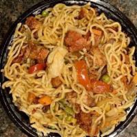 Chicken Hakka Noodles · Manchurian special stir-fried hakka noodles tossed in with your favorite veggies, garlic, ch...
