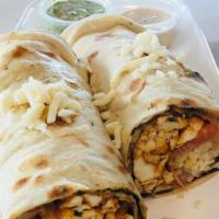 Paneer Wrap · Indian cottage cheese or paneer, tossed with onion, pepper and sauces wrapped in a soft brea...