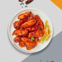Buffalo Horizon Vegan  Wings · Fresh vegan wings breaded, fried until golden brown, and tossed in buffalo sauce. Served wit...