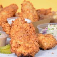 6 Jumbo Tender · 6 of our famous jumbo, buttermilk herb marinated, hand-breaded chicken tenders. Choice of Di...