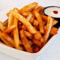 Cajun Fries · French fries seasoned in our secret Cajun seasoning and served with a side of hot ranch.