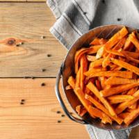 Sweet Potato Fries · Crispy, golden sweet potato fries.