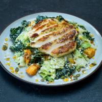 Grilled Chicken Cilantro Caesar Salad					 · New Recipe! Iceberg lettuce, Tuscan kale, grilled, marinated, free-range Jidori® chicken bre...