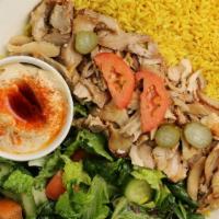 Chicken Shawarma  Plate  · Choice of single protein and three sides