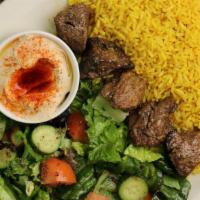 Beef Kabob Plate · Kabob. Comes with our daily baked fresh pita.