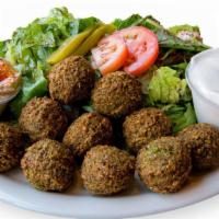 Falafel Plate · Comes with our daily baked fresh pita.