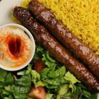 Lula Kabob Plate · Comes with our daily baked fresh pita.