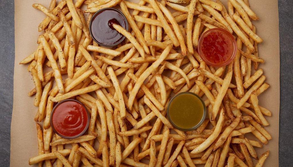 French Fry Fanatic  · Three pounds of our house seasoned fries with your choice of four dipping sauces.