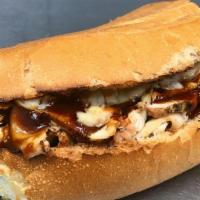 Bbq Chicken Sub · Grilled chicken, covered in BBQ Sauce and mozzarella cheese.